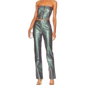AFRM Metallic Straight Leg Pants